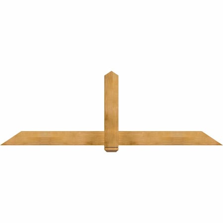 Ekena Millwork Eugene Rough Sawn Timber Gable Bracket, Western Red Cedar, 96"W x 32"H x 4"D x 6"F, 8/12 Pitch GBW096X32X0406EUG00RWR